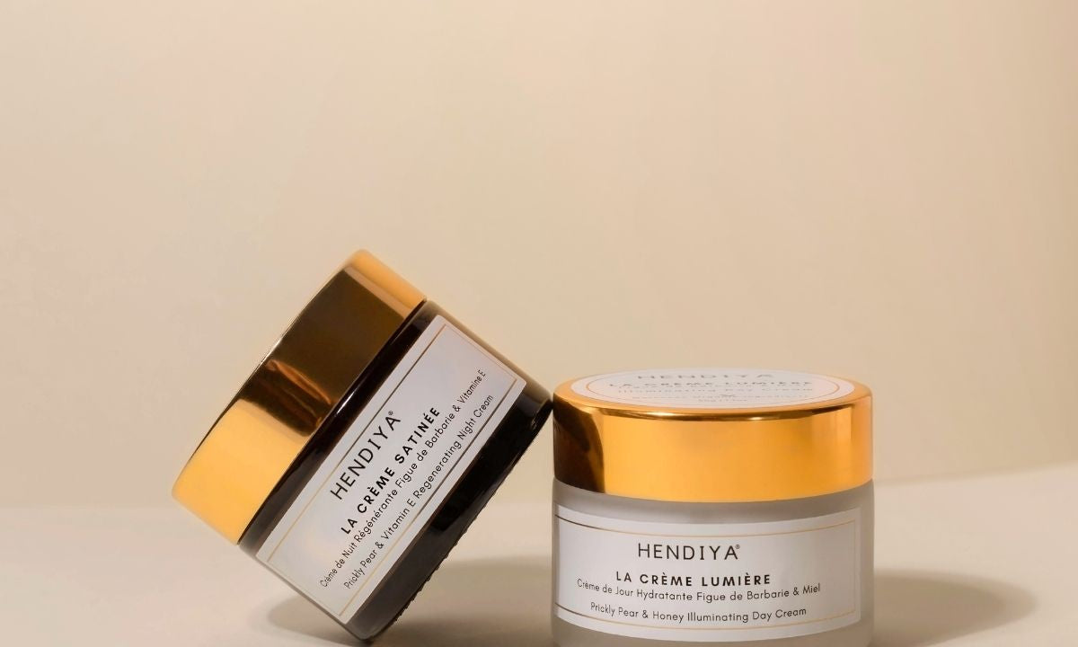Duo of Hendiya® organic day and night cream: La Crème Lumière and La Crème Satinée