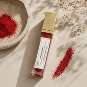 Le Rouge Carmin Hendiya lipstick, creamy organic lipstick styled with natural elements